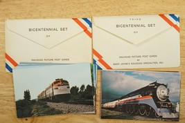 Vintage LOT Paper Railroad Train Advertising Lot Picture Postcards 1976 Bicenten - £27.52 GBP