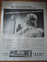 Vintage Ipana Tooth Paste Glamour Girl Print Magazine Advertisements 1937 - £4.47 GBP