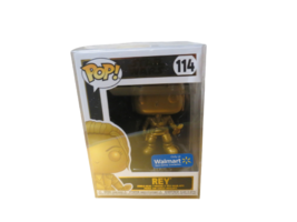 Funko Pop Star Wars 114 Rey Bobble Head Figurine Gold Color New In Original Box - £11.83 GBP