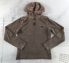 The North Face Kapuzenpullover Damen Klein Neu Brown mit Kapuze Quartal ... - $18.79