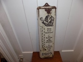 Vintage Doan’s Pills Sold Here Metal Advertising Thermometer - $3,690.71 MXN
