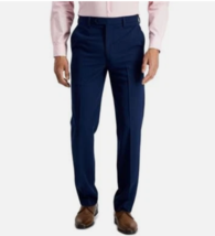 Nautica Mens Modern fit Dress Pants R36 x W 30 Navy Blue Solid Stretch NWT - $24.70