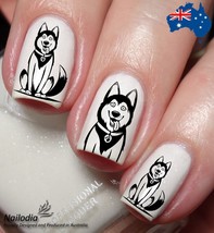 Siberian Husky Dog Puppy Pet mom Nail Art Decal Sticker Water Transfer S... - $4.59