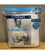 Stafford 4-Pack Men&#39;s Big &amp; Tall Dry+Cool 3XLT Crew-Neck T-Shirt White - $68.17 CAD