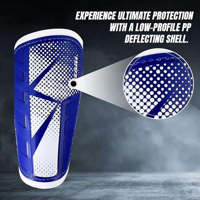 Vizari Vector Slip-in Soccer Shinguards, Large, Blue, VZSG70052-L - $7.85