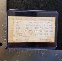 Blue Oyster Cult - Vintage Oct. 9, 1981 Hollywood, Florida Concert Ticket Stub - £7.86 GBP