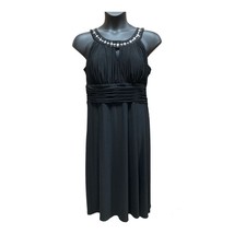 NEW Size 16 Black Evening Party Cocktail Dress by Sangria Rhinestones Midi - £27.69 GBP