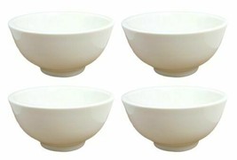 Superior Thick Wall White Dessert Cereal Soup Ceramic Rice Bowls 10oz Set of 4 - £16.77 GBP