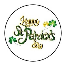 30 Happy St Patrick&#39;s Day Envelope Seals Labels Stickers 1.5&quot; Round patricks - £5.97 GBP