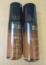 Milani Conceal Perfect 2-IN-1 Foundation 14 Golden Toffee 1 Oz Pump Top Lot Of 2 - £7.66 GBP