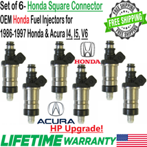 6Pcs Genuine Honda HP Upgrade Fuel Injectors For 1986-1987 Acura Legend 2.5L V6 - $131.66