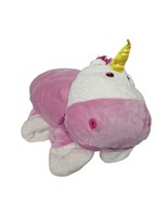 Stuffies Prancine the Unicorn Pink White Pillow Plush 2011 7 Secret Pock... - $19.81
