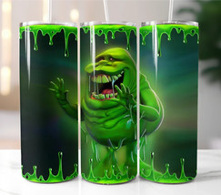 Ghostbusters Slimer Tumbler 20oz Stainless Steel Straw Insulated Cup Mug - $269.30 MXN