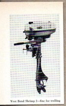 1960 Magazine Photo West Bend Shrimp 2 Outboard Motors - £6.43 GBP