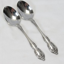 Oneida Brahms Oval Soup Spoons 6.875&quot; Lot of 2 Community - £9.24 GBP