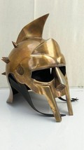 Maximum Gladiator Helmet 300 Movie Helmet+Liner Antique Brass Christmas Gift - $92.64