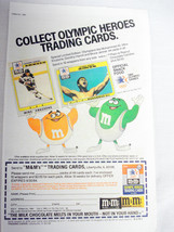 1984 Color Ad M&amp;M&#39;s Olympic Heroes Trading Cards Muhammad Ali, Mike Eruz... - £6.28 GBP