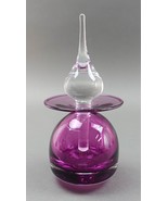 Michael Trimpol 1998 Signed VTG Purple Studio Art Glass Perfume Bottle W... - £143.01 GBP