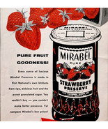 1956 Mirabel Strawberry Preserve Advertisement First National Stores Jel... - €25,51 EUR