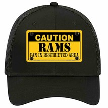 Caution Rams Novelty Black Mesh License Plate Hat - £22.80 GBP