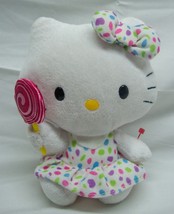 Ty Beanie Baby Hello Kitty W/ Lollipop 6&quot; Plush Stuffed Animal Toy - £11.68 GBP