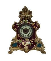 Antique Electric Telechron Porcelain Mantle Clock WORKING CONDITION 14&quot; H - £168.96 GBP