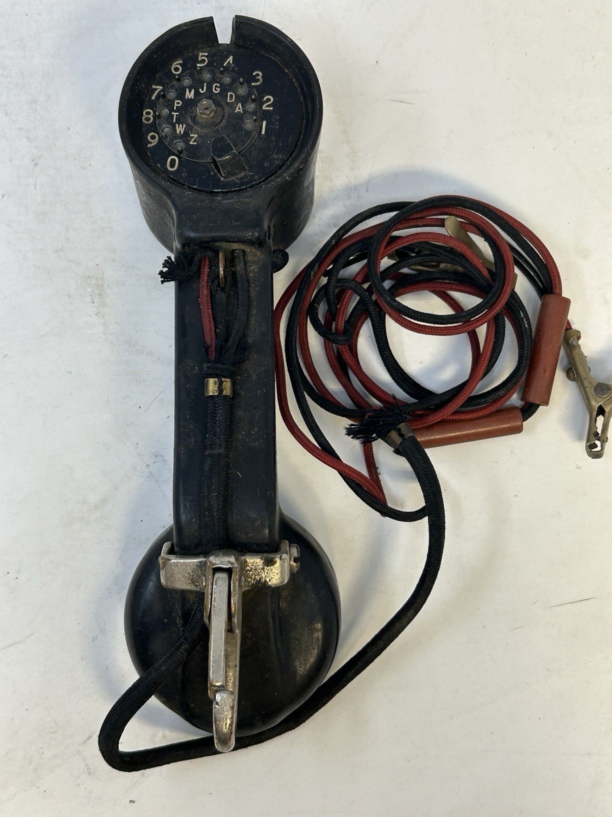 Vintage Bell Systems Lineman’s Field Telephone Handset w/ Clip &amp; Cord We... - $19.75