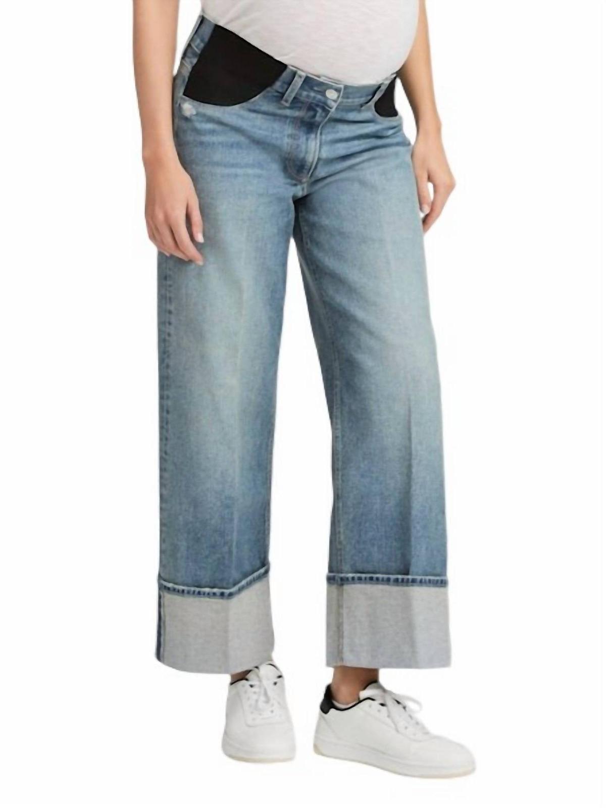 Paige Sasha Ankle Maternity With Wide Cuff Jeans Story Book - $142.00