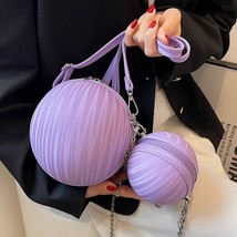 Fashion Marbling Lady Handbag Quality Banquet Shoulder Clutch Bag Spherical Even - £35.29 GBP