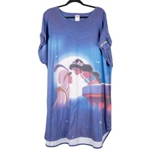 Disney Aladdin Nightgown 3XL Womens Jasmine Princess Blue Short Sleeve D... - £18.88 GBP