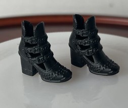Barbie Doll Shoes - Fashionistas  Rockstar Glam Black Boots EUC - $6.35