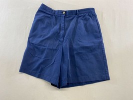 Paradise Bay Misses Size 14 Blue Pleated Chino Shorts Polyester Blend Hi... - $9.89
