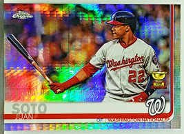 Hot Prism! Juan Soto Rookie Cup Refractor 2019 Topps Chrome #155 Nationals Star - £117.91 GBP