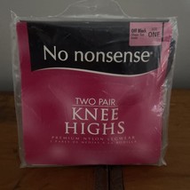 No Nonsense Nylon Knee Highs, 2 Pair Pack, One Size, Off Black  Sheer To... - $121.91 MXN