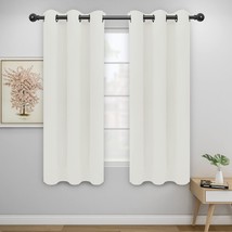 Easy-Going Blackout Curtains For Bedroom, Solid Thermal, 42X63 In, Ivory - £27.79 GBP