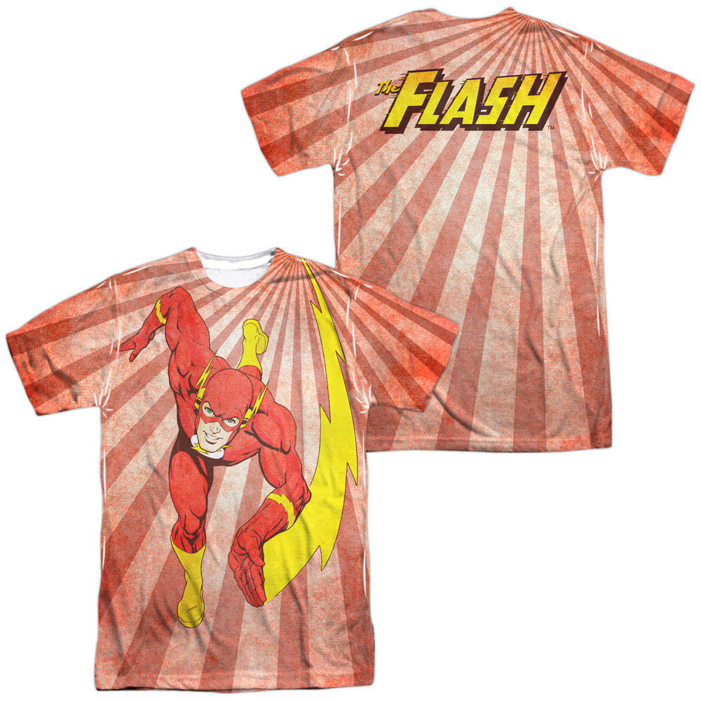 Justice League The Flash Speed of Light Sublimation Allover Front Back T-shirt - £25.56 GBP - £29.56 GBP