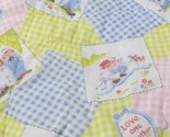 Vintage Raggedly Ann Andy gingham checked patchwork baby crib blanket qu... - $46.77