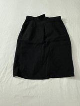 Carlisle RN#69161 Women's 100% Wool Rear Zip Pencil Black Skirt Size 2 Waist 24" image 11