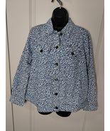 NWOT Jessica London Womens Blue Animal Print Size 12 Button Denim Jean J... - $407.96 MXN