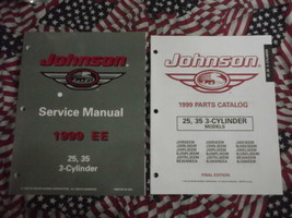 1999 Johnson EE 25 35 3-cyl Service Shop Repair &amp; Part Manual Set FACTORY OEM X - £42.78 GBP