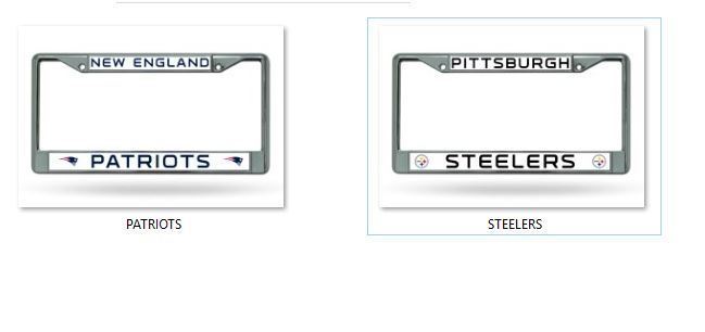 Primary image for NFL Chrome License Plate Frame -Select- Team Below