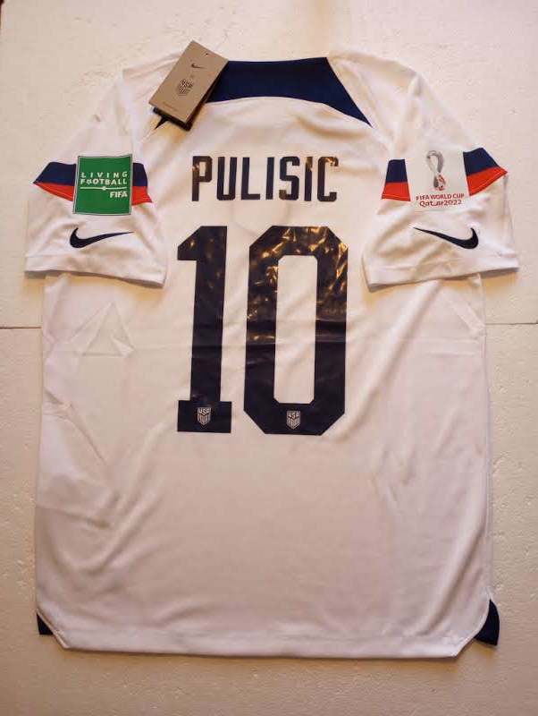 Christian Pulisic USA USMNT 2022 World Cup Stadium White Home Soccer Jersey Item image 7