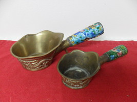 Brass silk iRONS Enamel Painted Handles 2 PCS  [*smal] - £66.49 GBP