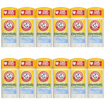 NEW Arm &amp; Hammer Essentials Natural Deodorant Unscented 2.50 Ounces (12 Pack) - £39.90 GBP