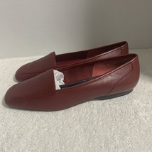 Joyce Style &quot; HOLLY&quot;Ladies Leather Brick Red Slip On Flats Size 8.5 NARROW - $20.16
