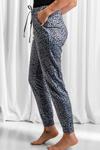 Gray Leopard Elastic Waist Casual Joggers - $347.52 MXN