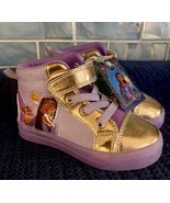 Disney&#39;s WISH PRINCESS Toddler Girls  Size 8 High-top Light Up Shoes NEW... - $408.39 MXN
