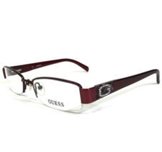 Guess Eyeglasses Frames GU 2368 BU Red Rectangular Half Rim 50-17-135 - £48.29 GBP