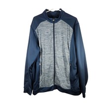 Adidas A198 Men&#39;s Space Dyed Full Zip Jacket Rich Blue Large - $24.24