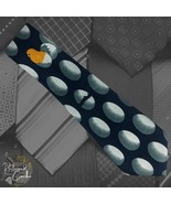 Designs by A Rogers Whole Cracked Eggs Chick Design Pointed Necktie Nove... - $16.00